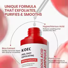 Lotion Exfoliante Visage et Corps au Riz et Acide Hypochlorueux